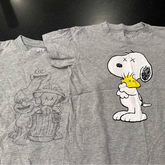 Kids UNIQLO x KAWS x Sesame Street/Peanuts (Snoopy) Lot Sz 5-6 PreOwned - Picture 2 of 11